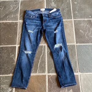 Current Elliott “The Skinny” Cropped Ripped Jean